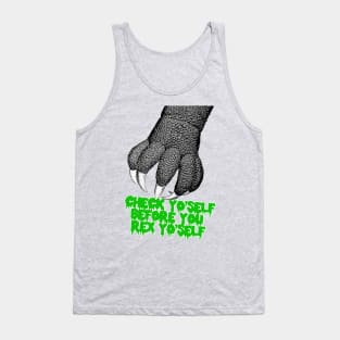 Check Yo'Self Before You Rex Yo'Self! Dinosaur Pun Tee Tank Top